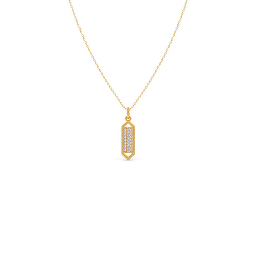 Modernist Shield Diamond Pendant