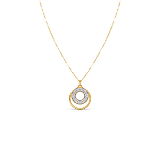 Circle of Forever Diamond Chain Pendant - Yellow