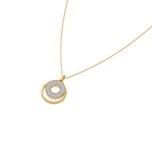 Circle of Forever Diamond Chain Pendant - Yellow