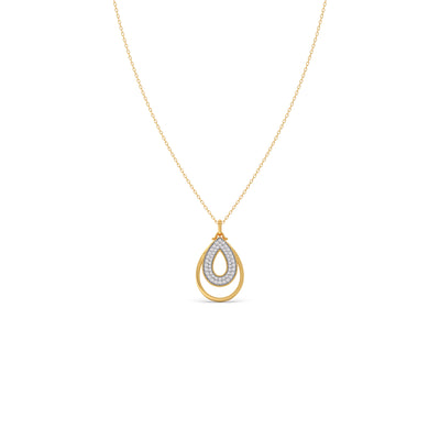 Duo Drop Diamond Chain Pendant