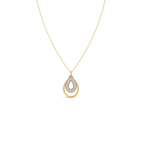 Duo Drop Diamond Chain Pendant