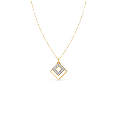 Quadra Link Diamond Chain Pendant
