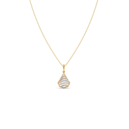 Prism Path Diamond Chain Pendant - Yellow