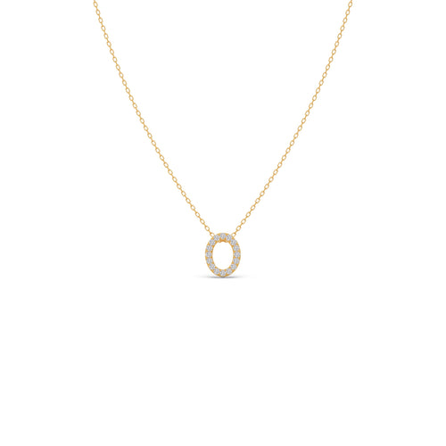 Oval Outline Diamond Pendant