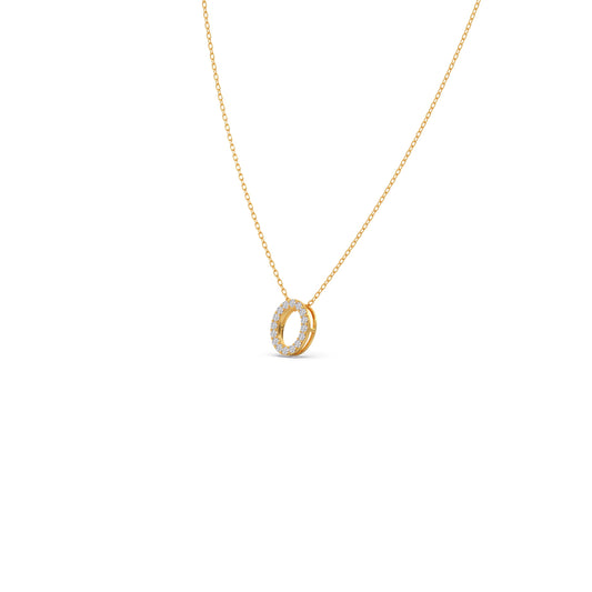 Oval Outline Diamond Pendant