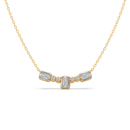 Solitaire Emerald Radiance Pendant - Yellow