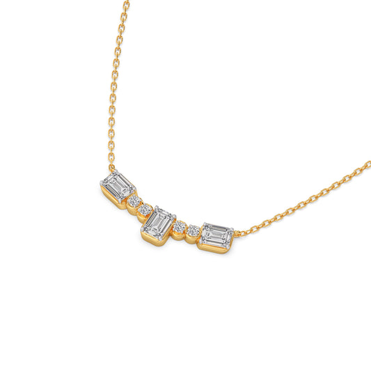 Solitaire Emerald Radiance Pendant - Yellow