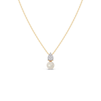 Pearl Dewdrop Diamond Chain Pendant