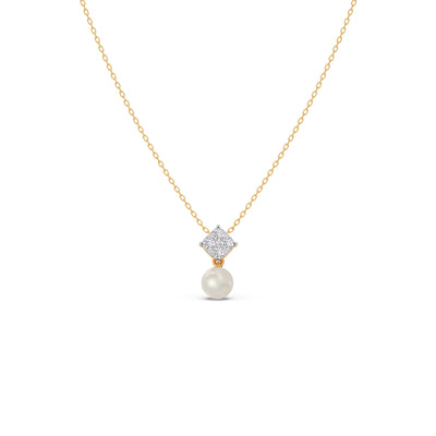 lozenge Pearls Diamond Chain Pendant