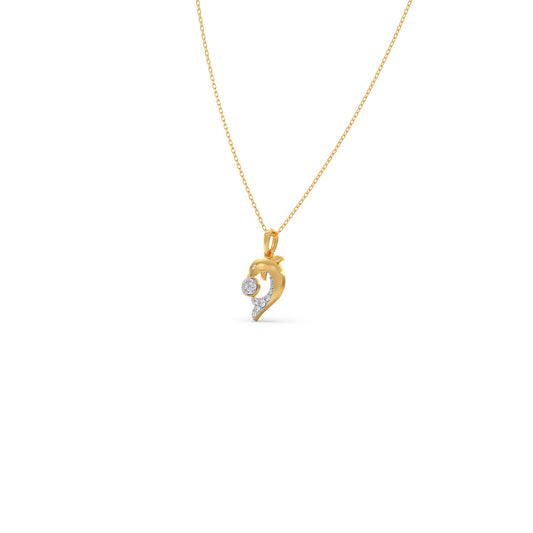 The Delphina Diamond Kids Pendant With Chain - Yellow