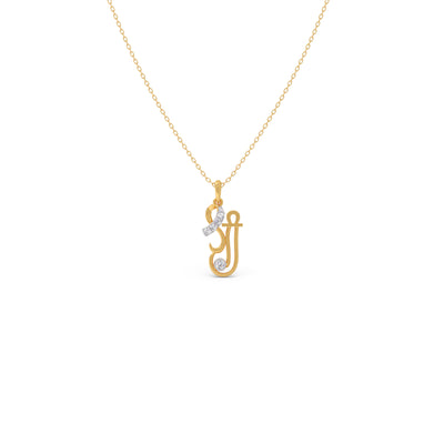 Shree Swirl Diamond Kids Pendant With Chain