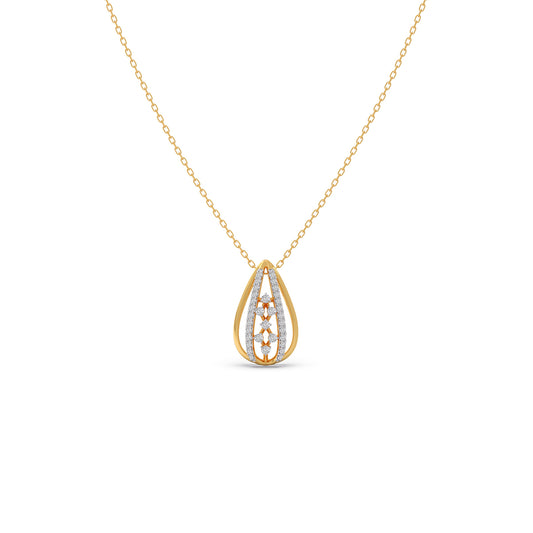 Eternal Ember Diamond Chain Pendant - Yellow