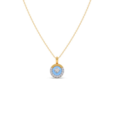 Cotton Candy Swirling Diamond Pendant With Chain