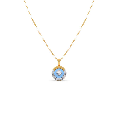 Cotton Candy Swirling Diamond Pendant With Chain