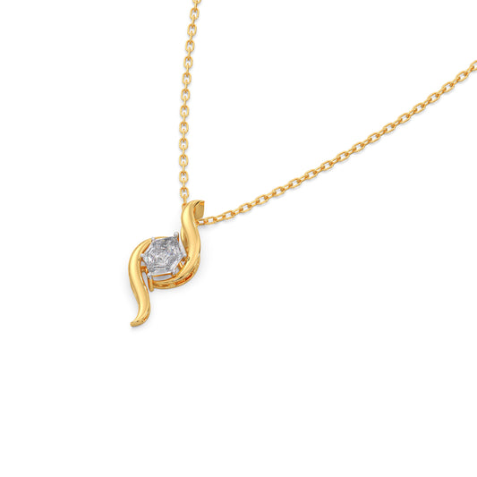 0.76 ct Lyric Hexa Solitaire Chain Pendant - Yellow