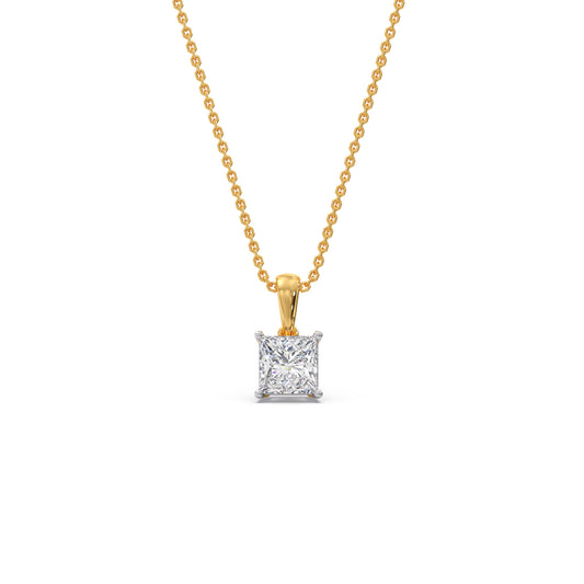 0.50 ct Regal Princess Solitaire Chain Pendant - Yellow