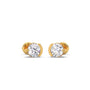 Portuguese Solitaire Half Bezel Earrings