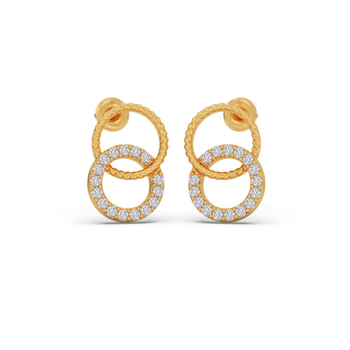 Intertwined Diamond Stud Earrings