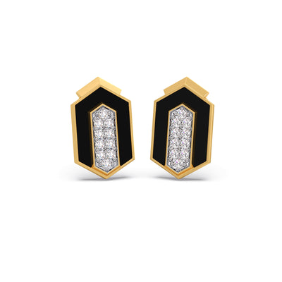 Midnight Frame Diamond Studs Earrings