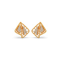 Kinetic Square Round Diamond Stud Earrings