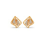 Kinetic Square Round Diamond Stud Earrings