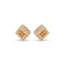 Lattice Rhombus Diamond Stud Earrings