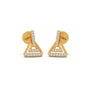 Apex Triangle Round Diamond Stud Earrings
