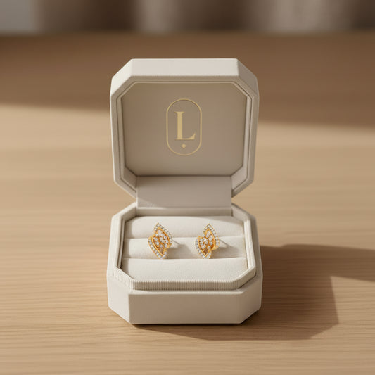 Floral Mirage Diamond Stud Earrings