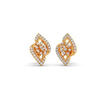 Floral Mirage Diamond Stud Earrings