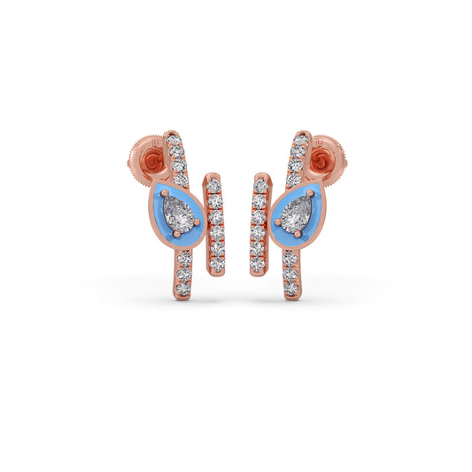 Cotton Candy Sparkle Earrings - Rose