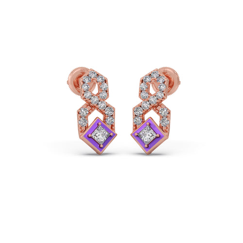 Cotton Candy HexDiamond Earrings
