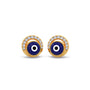 Evil Eye Half-Halo Diamond Earrings