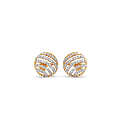 Stellar Orbit Diamond Stud Earrings
