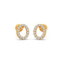 Oval Outline Diamond Earrings