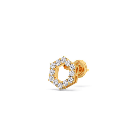 The HexFrame Diamond Earrings