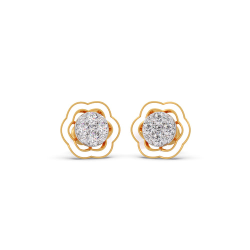 Bloom Cluster Diamond Stud Earrings