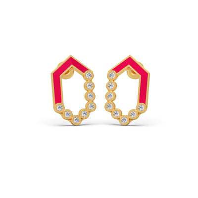 Hexa Pop Diamond stud Earrings