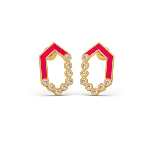 Hexa Pop Diamond stud Earrings