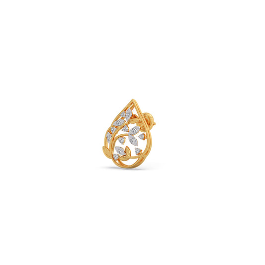 Arbor Vitae Diamond Stud Earrings - Yellow