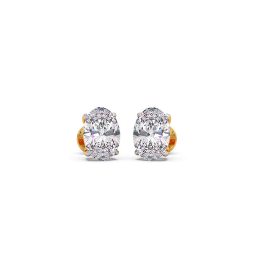 2ct Timeless Oval Solitaire Stud Earrings