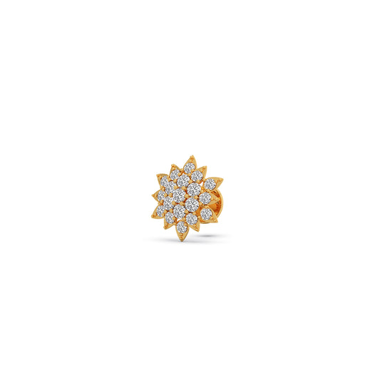 Nakshatra Starlit Diamond Stud Earrings - Yellow