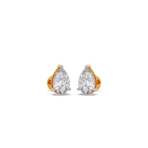 2 ct Feminine Pear Solitaire Stud Earrings