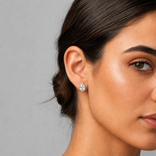 6 ct Gleaming Pear Solitaire Stud Earrings - MQ_AI