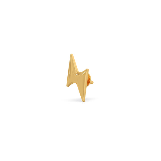 Flash Strike Plain Gold Stud Earrings - Yellow