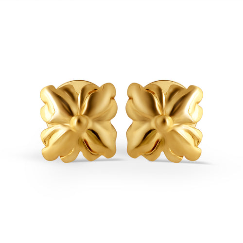 Liora Bloom Plain Gold Stud Earrings