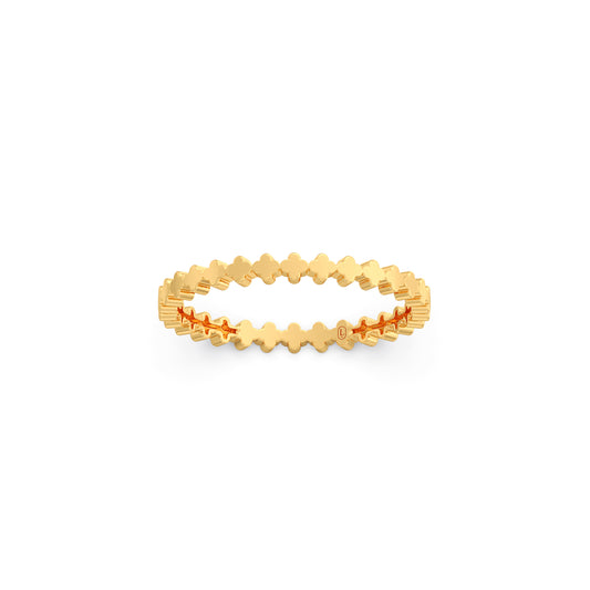 Quatrefoil Link Gold Band - Yellow