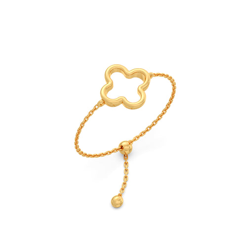 Clover Gold Flexi Bolo Ring