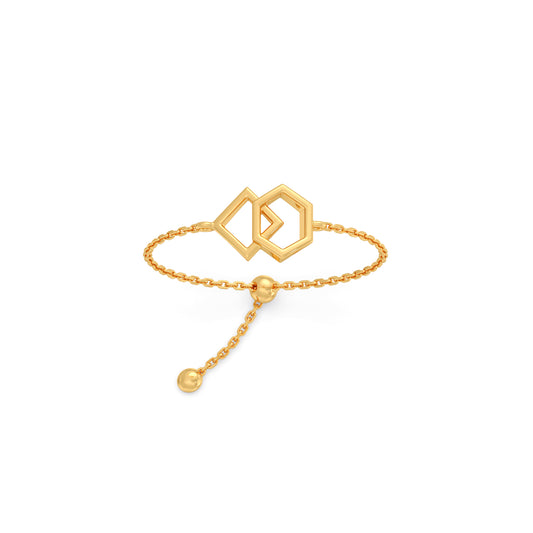 Geo-Link Gold Flexi Bolo Ring - Yellow