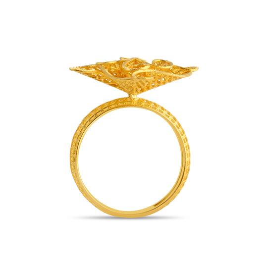 Fleur Royale Turkish Gold Ring - Yellow