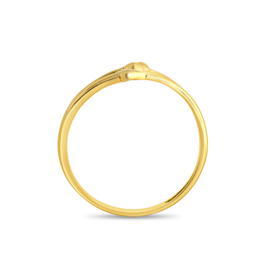 Trinity Flow Plain Gold Ring - Yellow